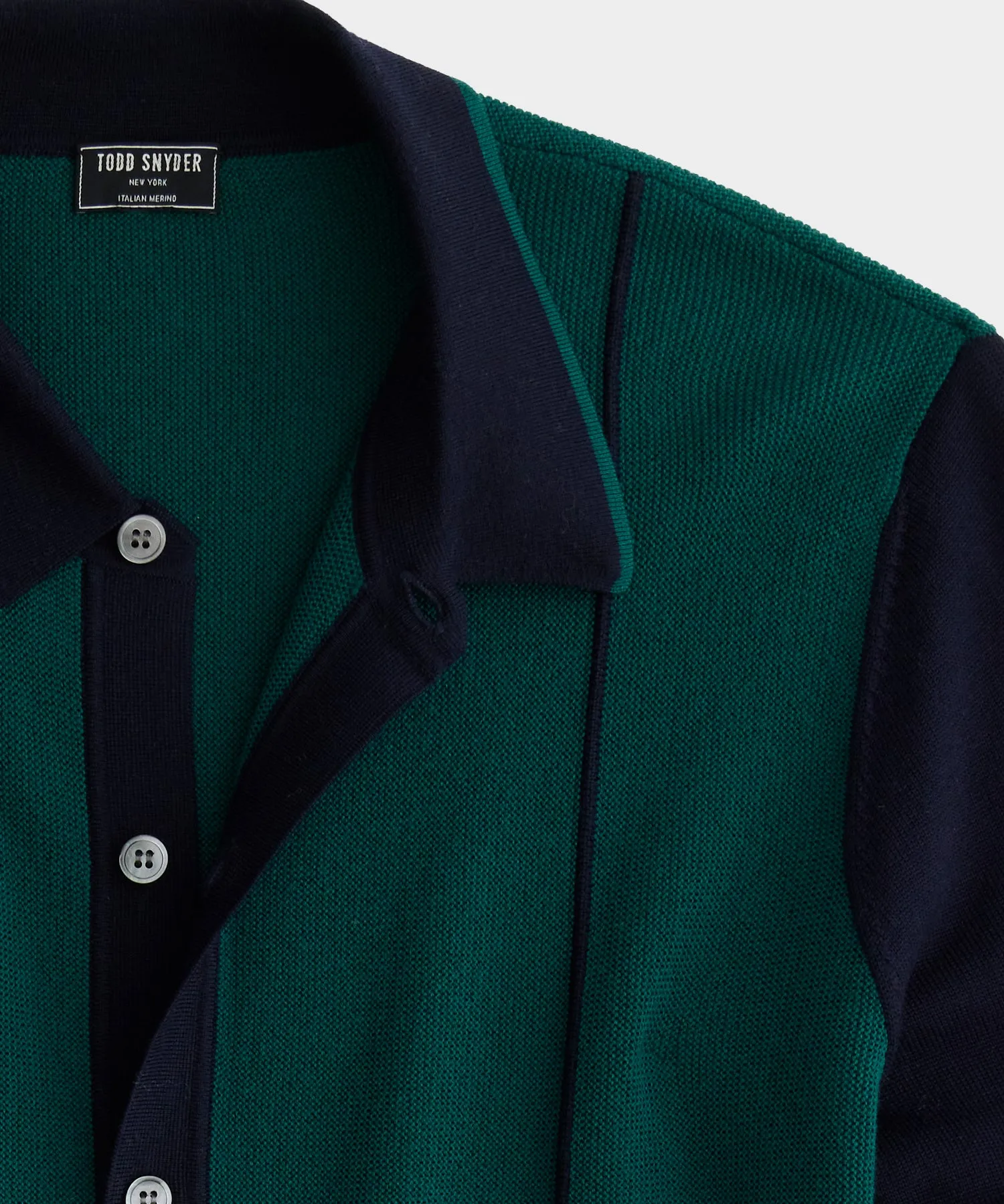 Ottoman Stripe Polo in Evergreen