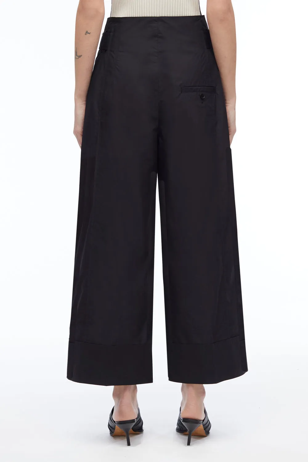 Poplin Wide Leg Pant