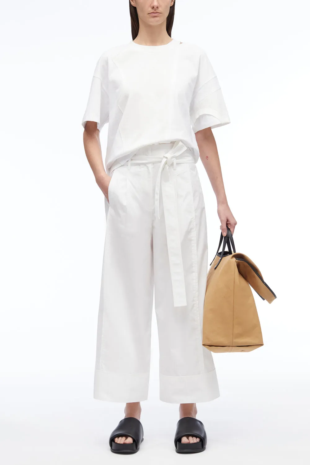 Poplin Wide Leg Pant