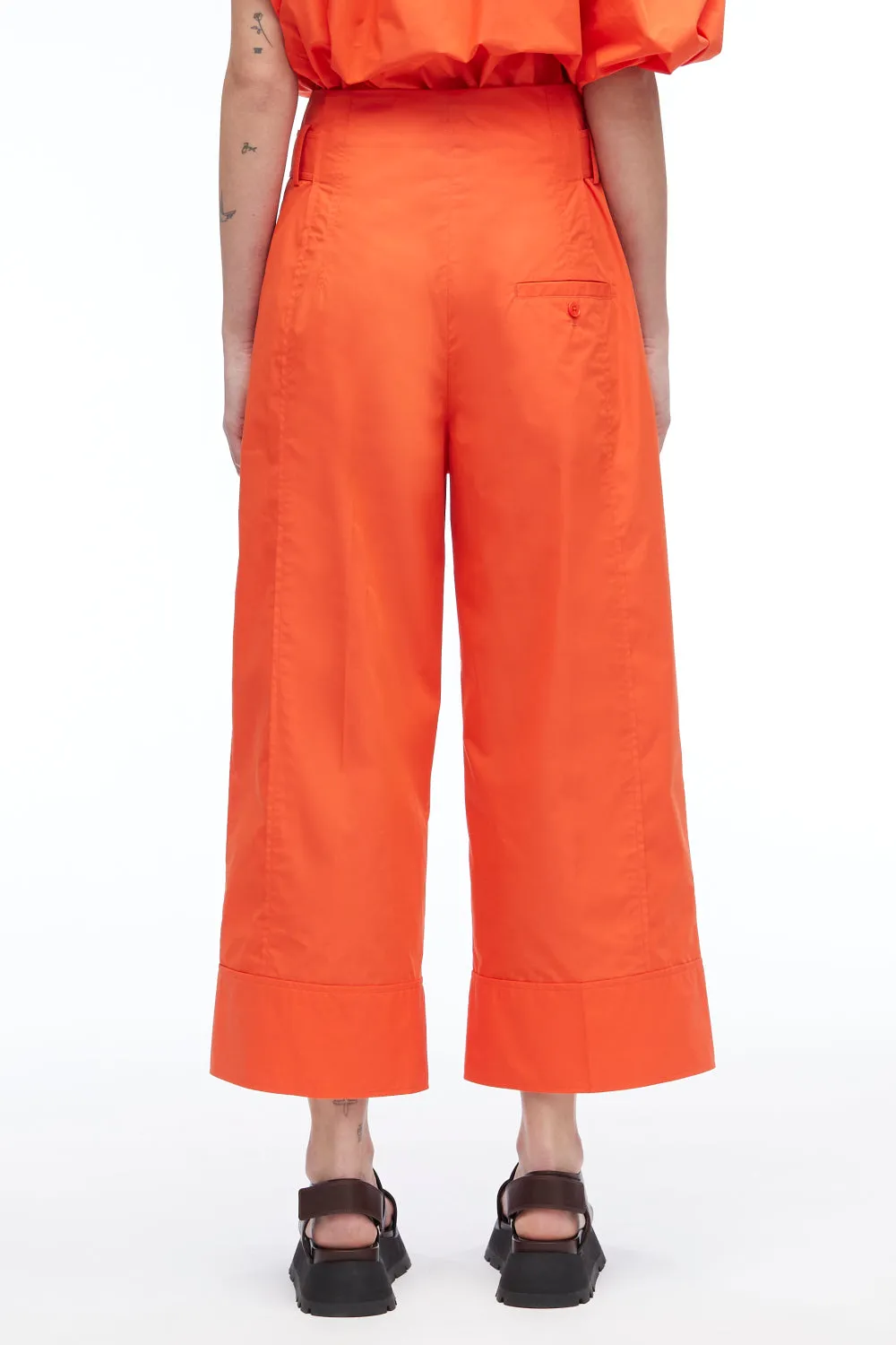 Poplin Wide Leg Pant