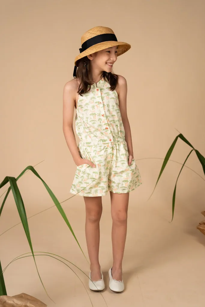 Railey Playsuit - Green Safari