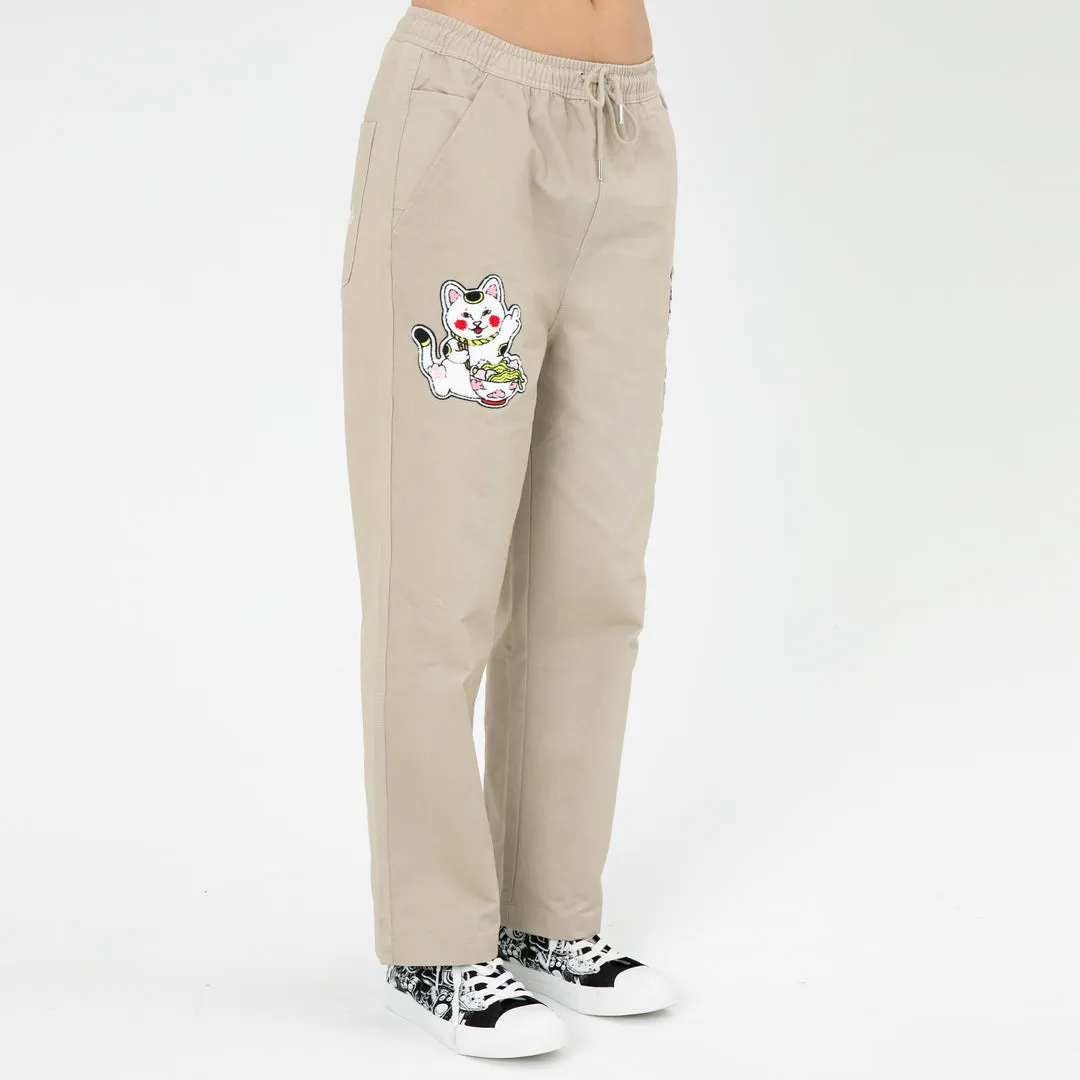 RIPNDIP LUCKY NERM WIDE LEG PANTS-KHAKI