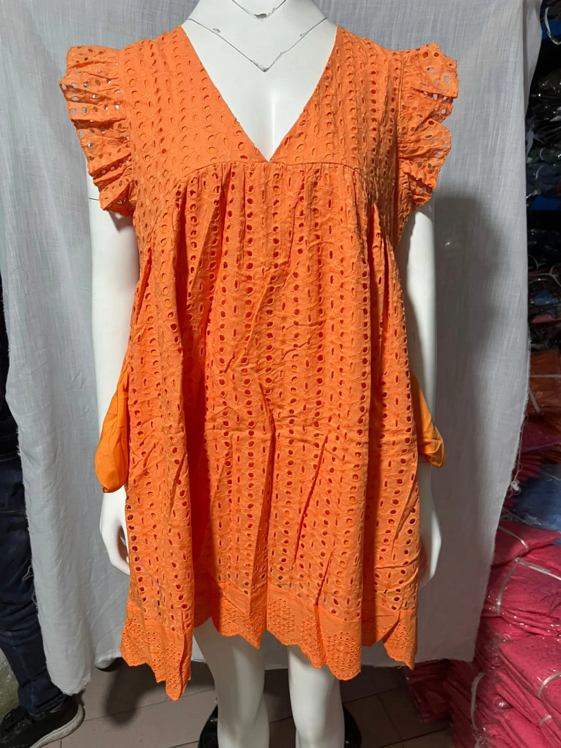 *Size L: Trendy Romper Dress - Peach