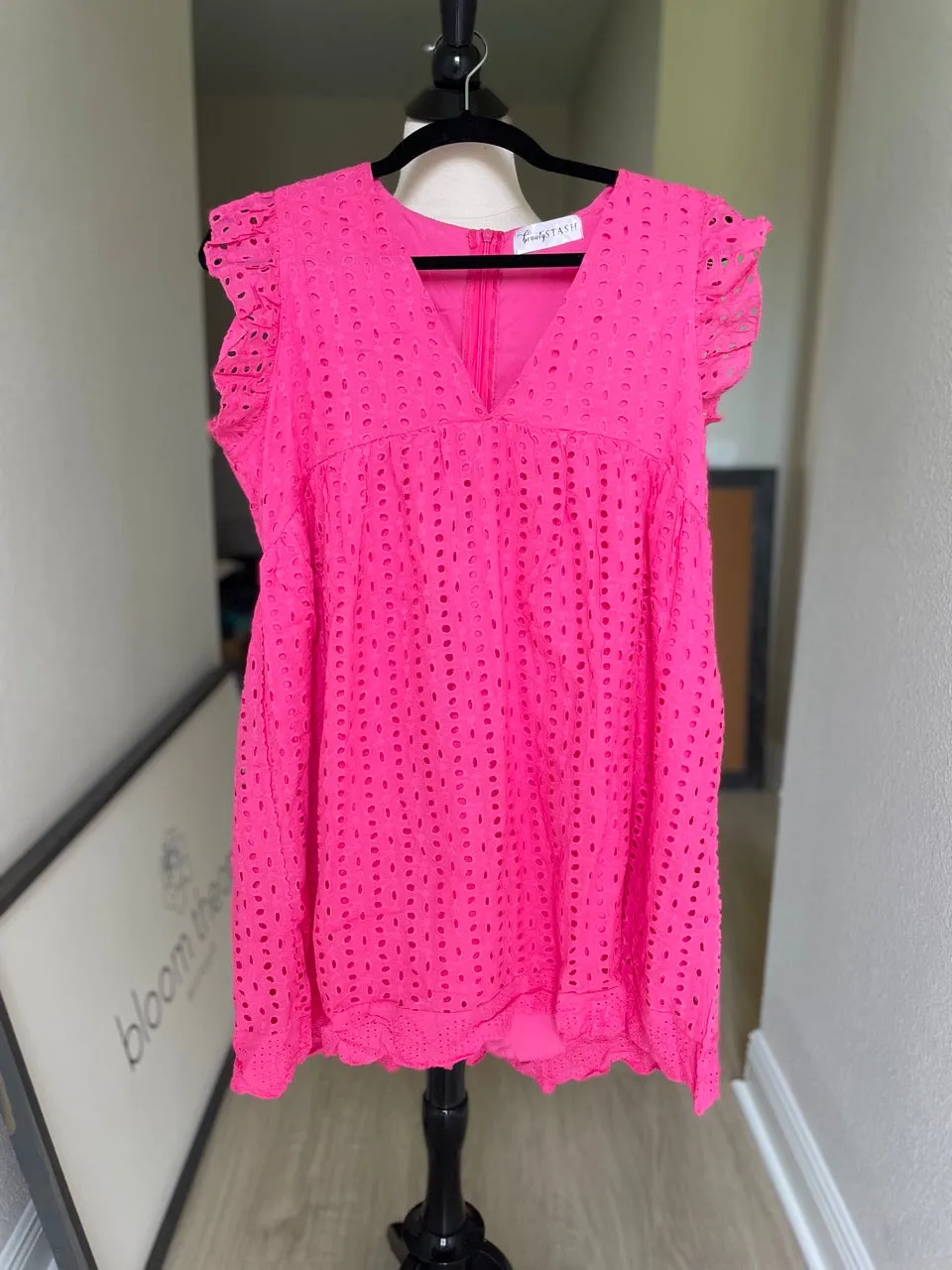 *Size L: Trendy Romper Dress - Peach