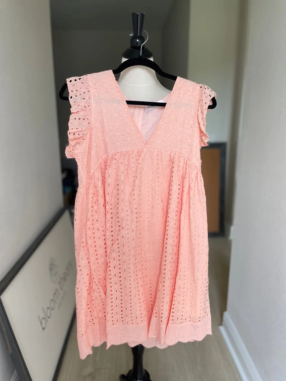 *Size L: Trendy Romper Dress - Peach