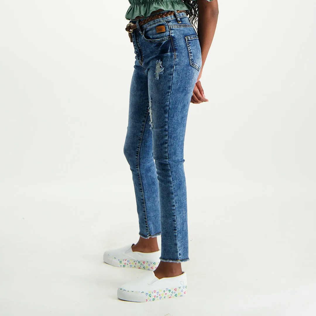 Snow Wash Denim Jean