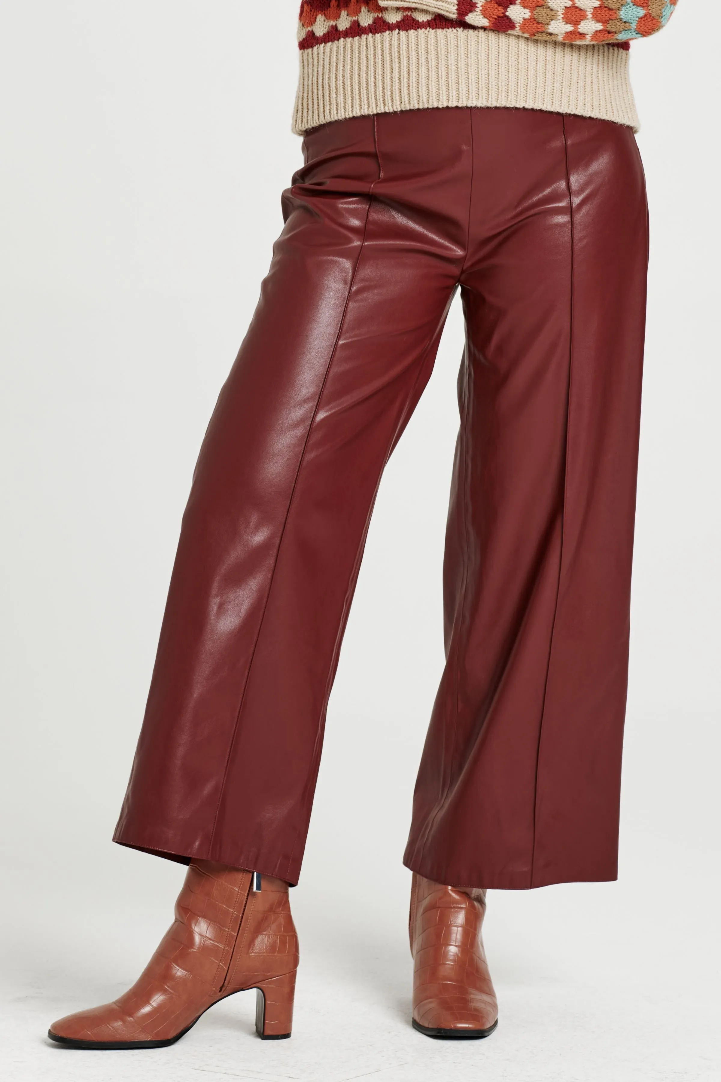 SPARKLE VINO PLEATHER PANT