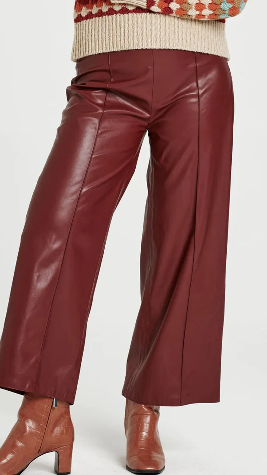 SPARKLE VINO PLEATHER PANT