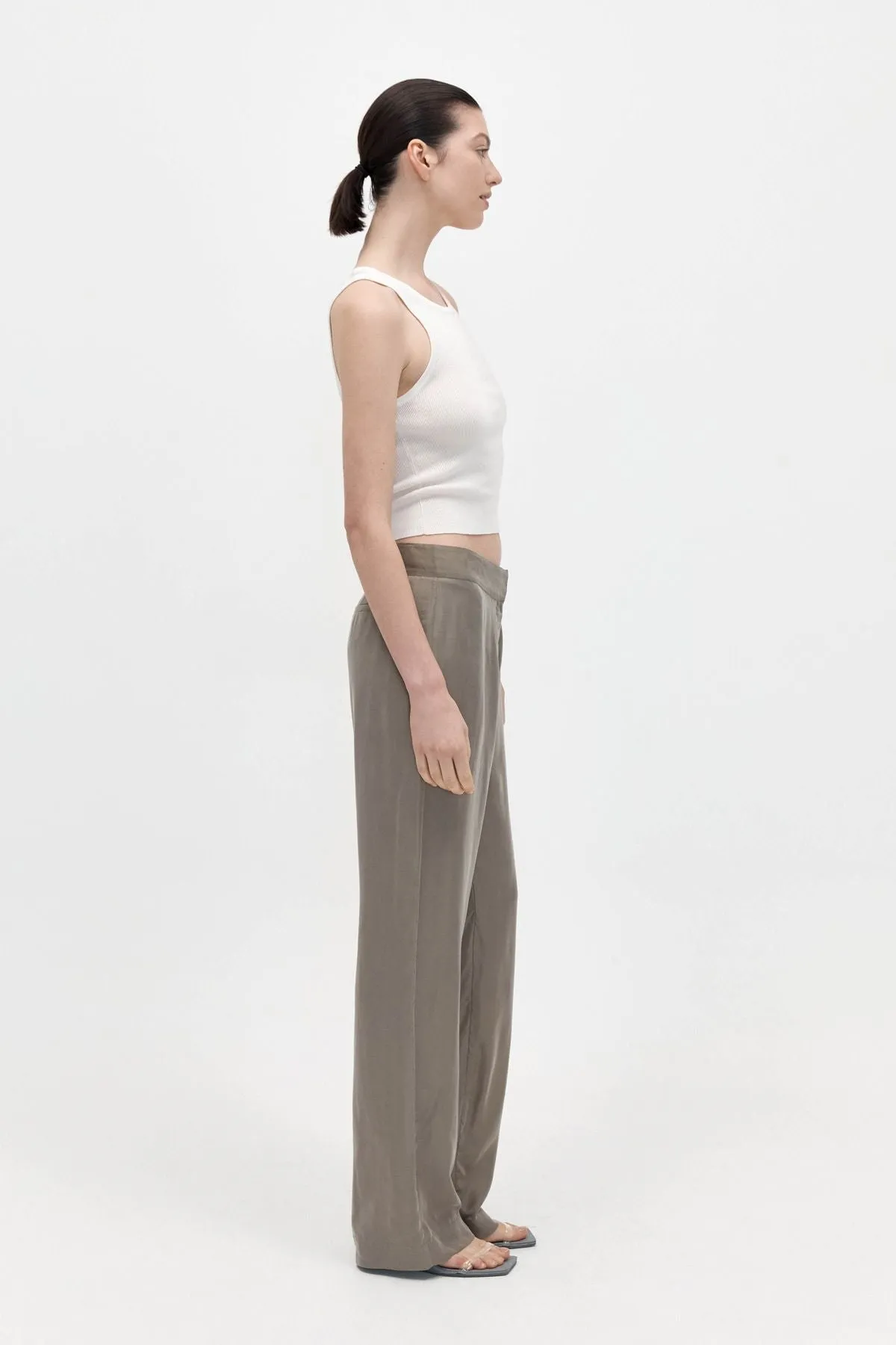 STRAIGHT LEG TROUSERS-CASTOR GREY