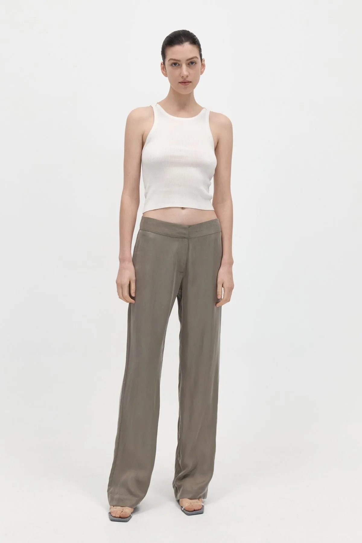 STRAIGHT LEG TROUSERS-CASTOR GREY