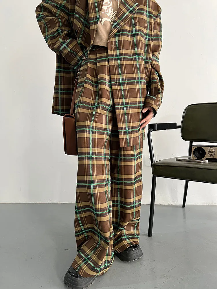 Teruma Oversized Plaid Pants