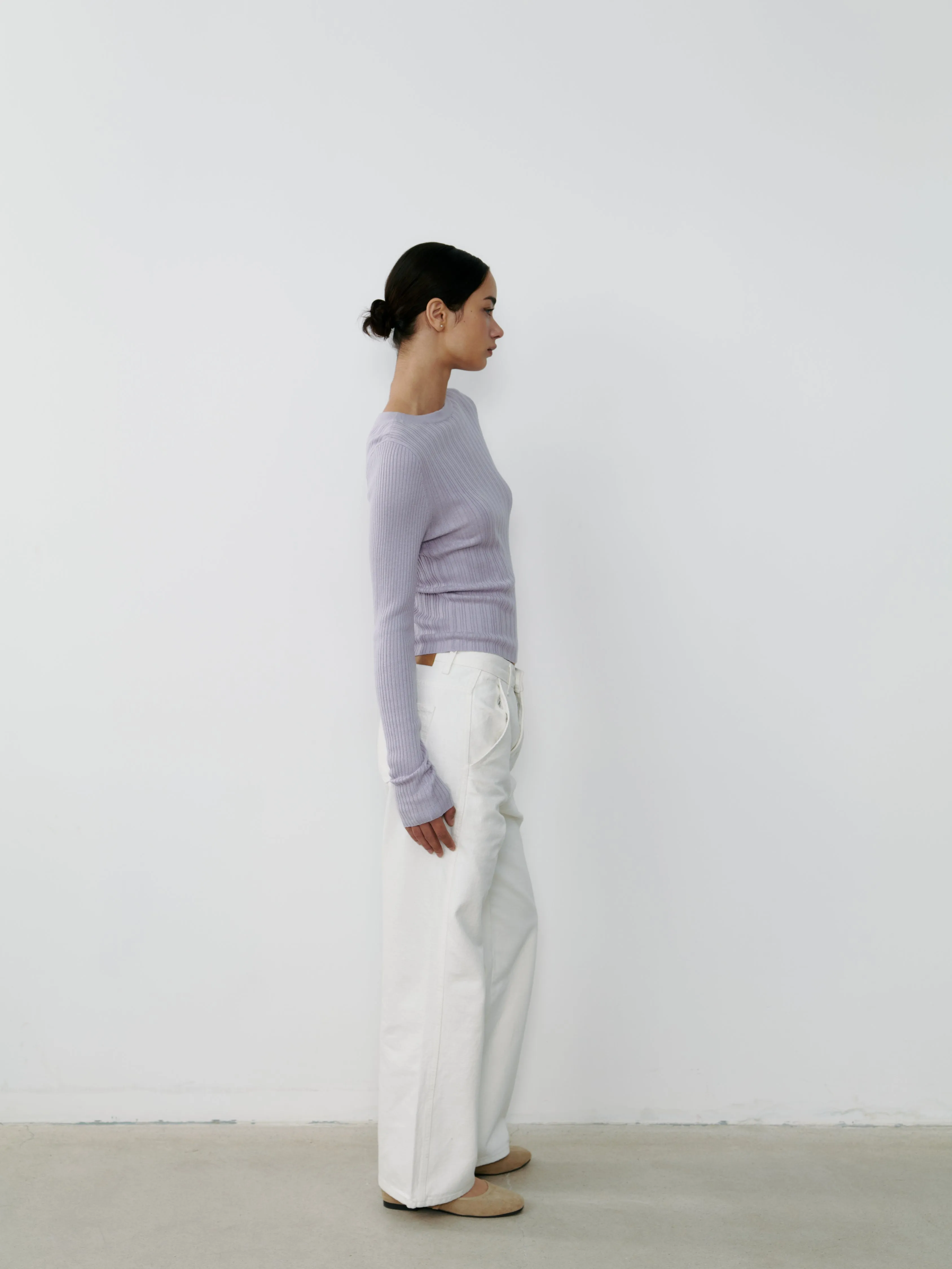 THE SILK RIBBED BOATNECK - HELIOS