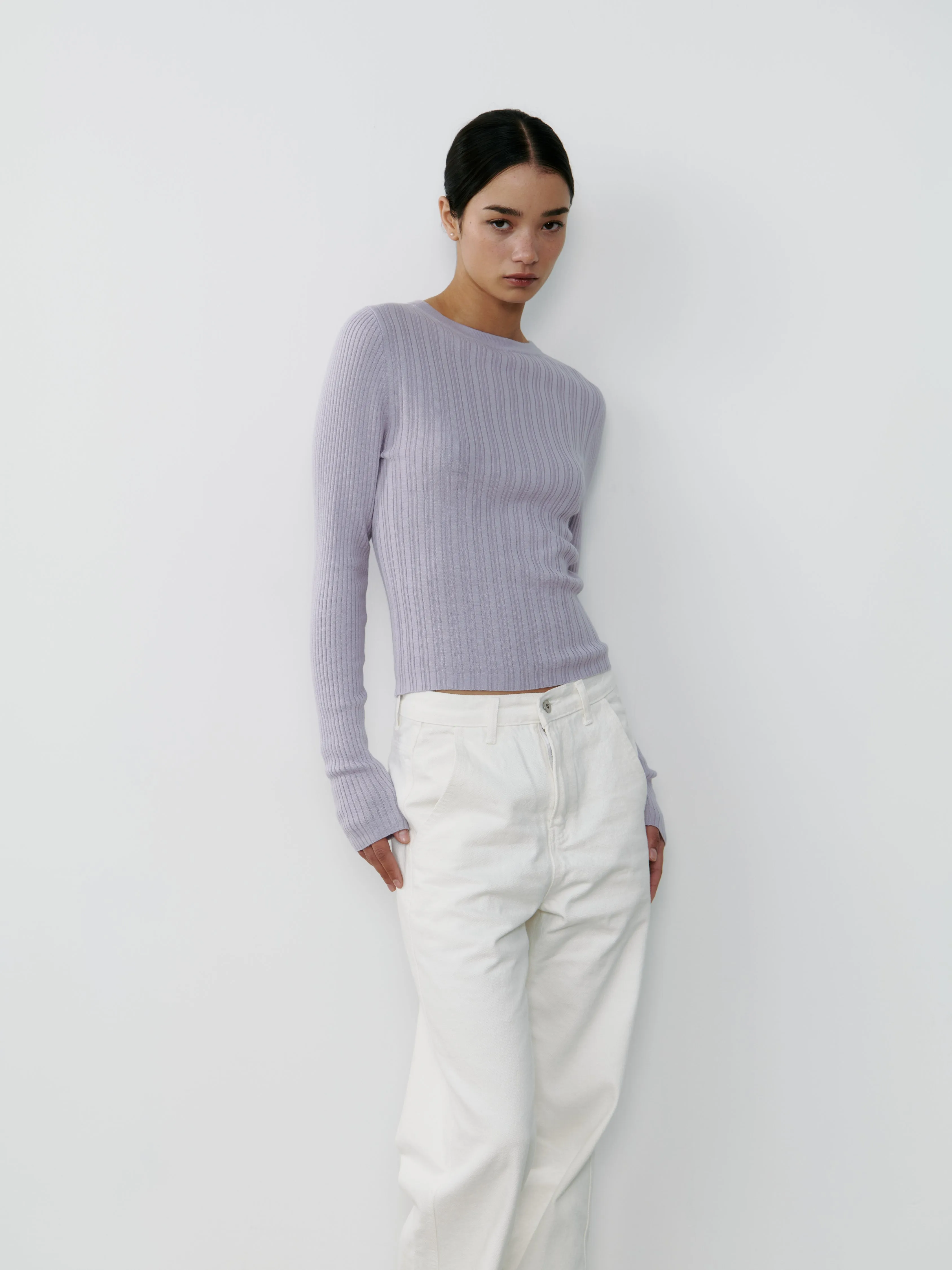 THE SILK RIBBED BOATNECK - HELIOS