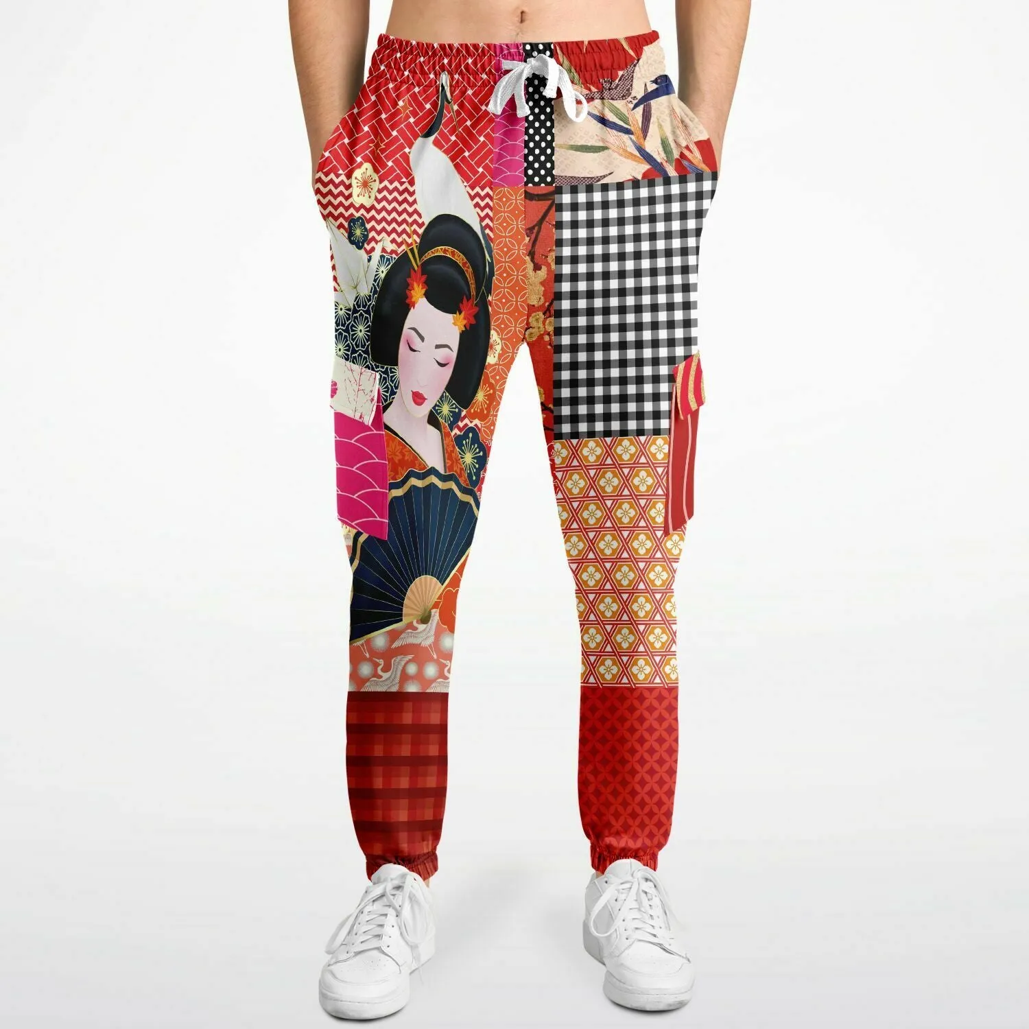 Tokyo Nights Japanese Print Unisex Eco-Poly Cargo Joggers