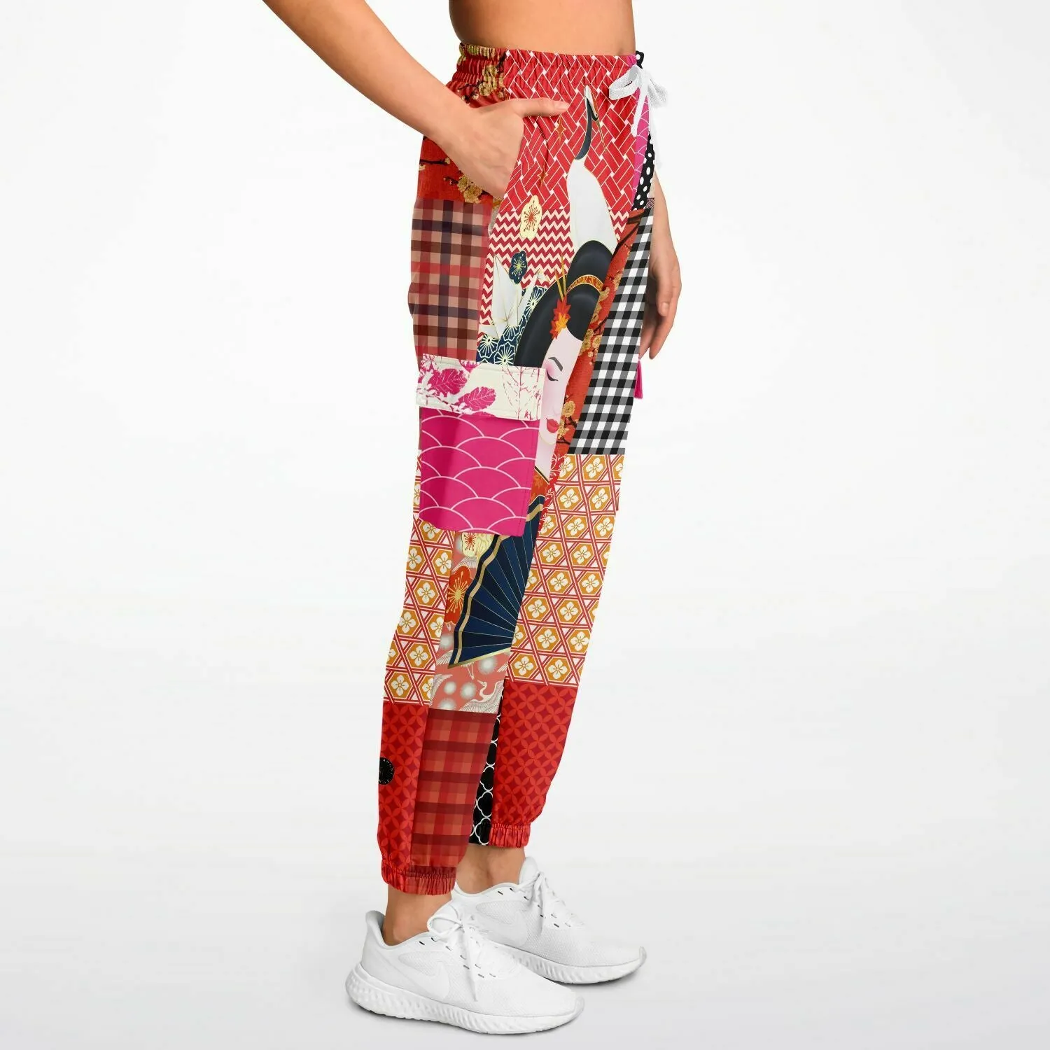 Tokyo Nights Japanese Print Unisex Eco-Poly Cargo Joggers