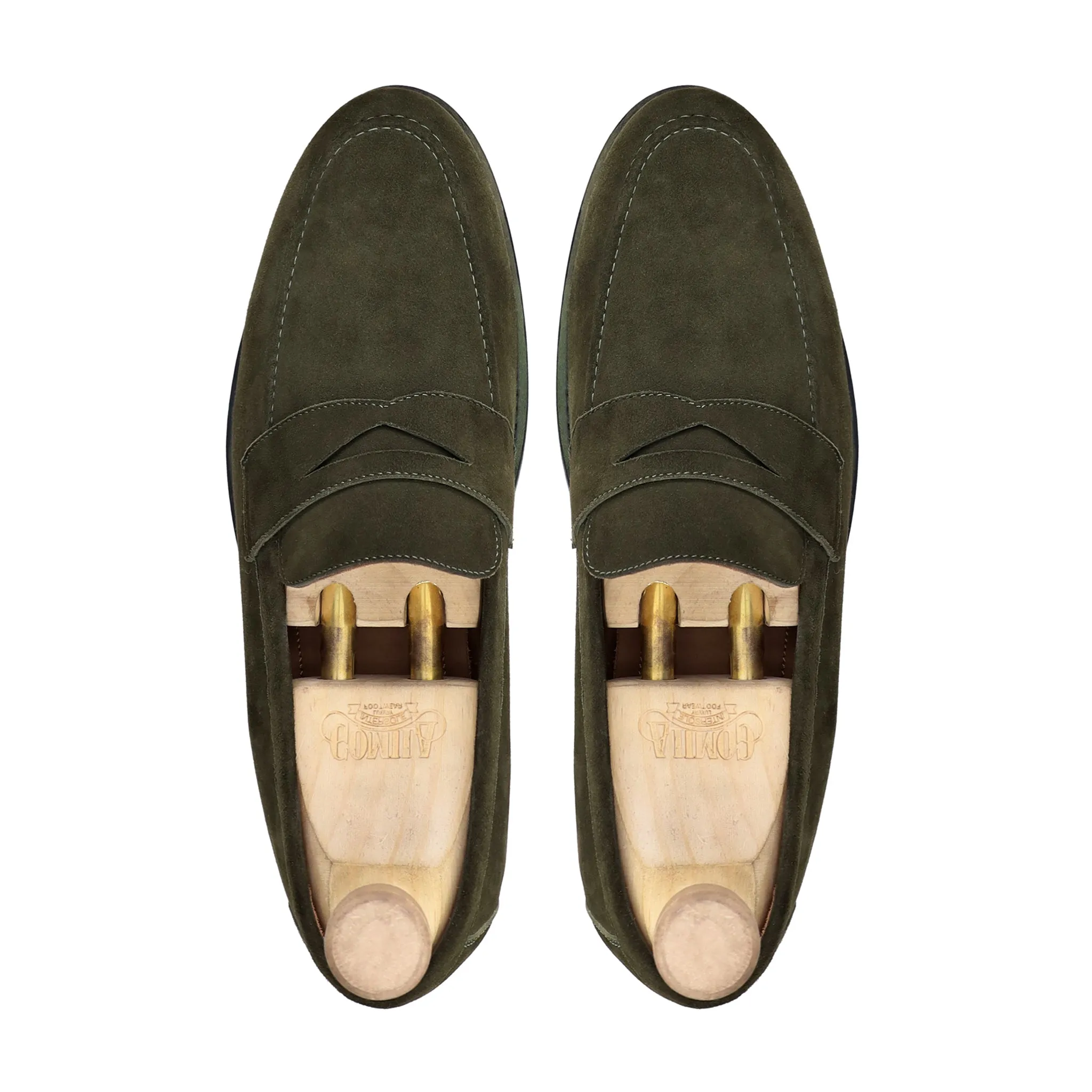 Trebnje - Men's Green Kid Suede Loafer