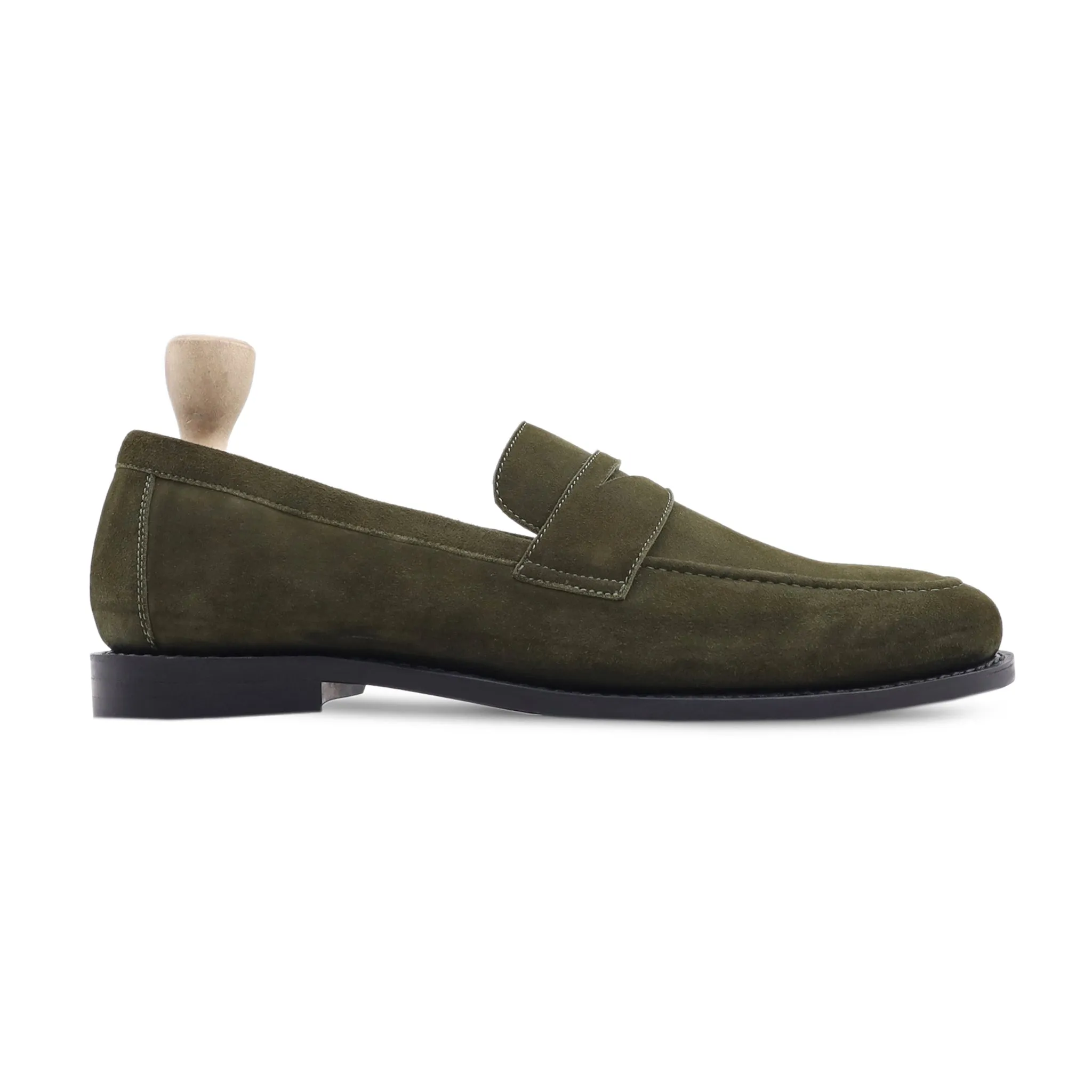 Trebnje - Men's Green Kid Suede Loafer