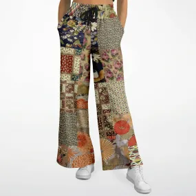 Tripoli Floral Patchwork Eco-Poly Stretchy Phat Bellbottoms