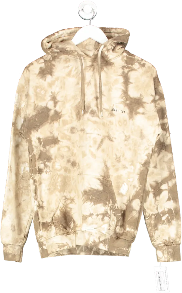 Tula   Tye Brown Tie-dye Sand Hoodie UK S