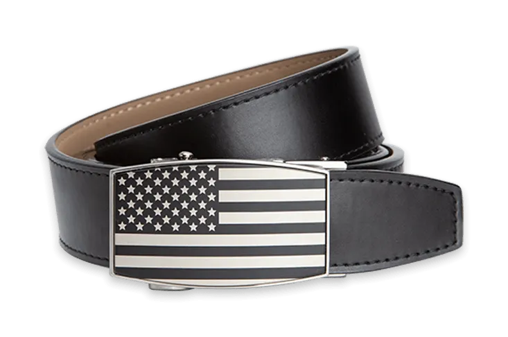 USA Flag Black Aston Black, 1 3/8 Strap, Golf Belt