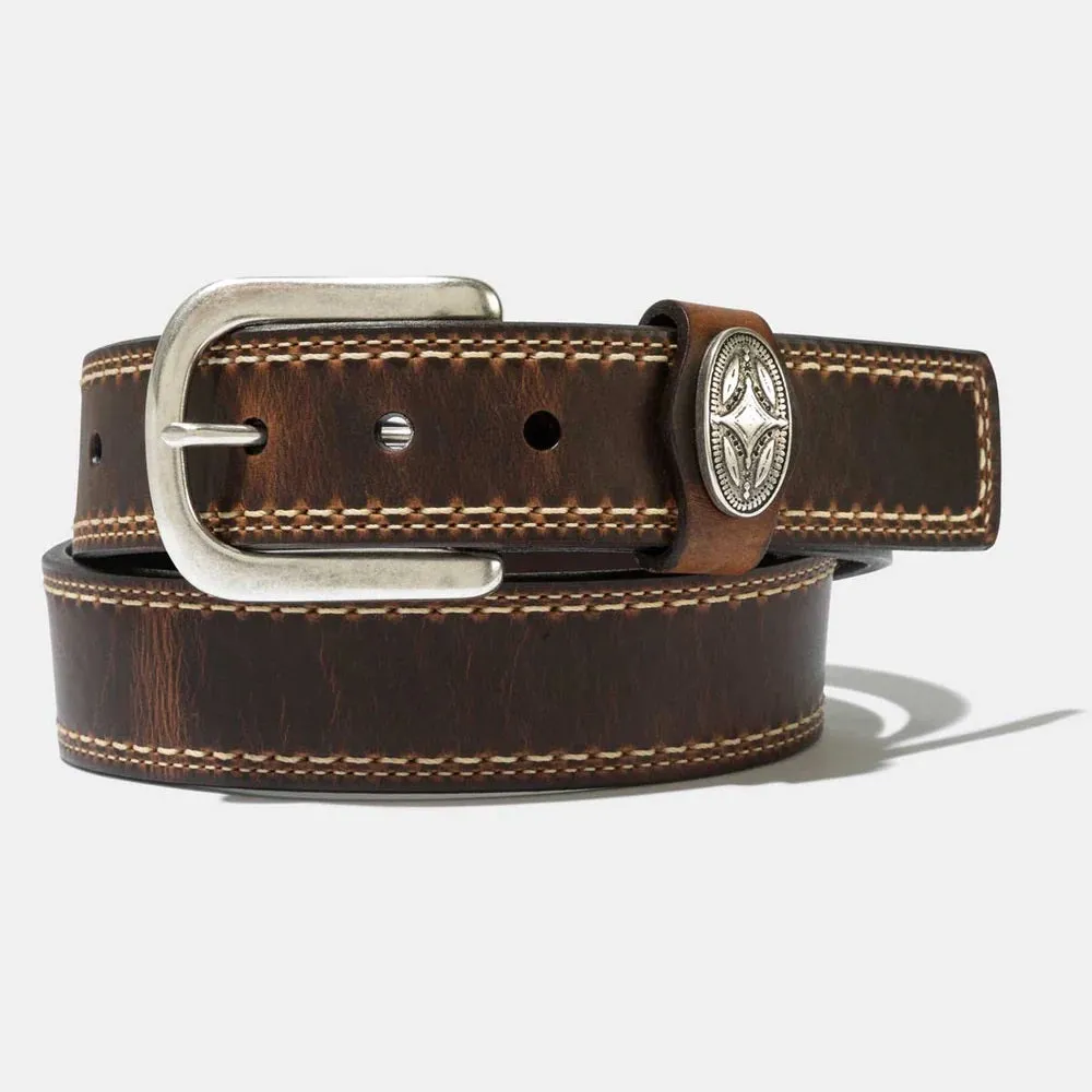 'Vintage Bison' Men's Sycamore Leather Belt - Whiskey