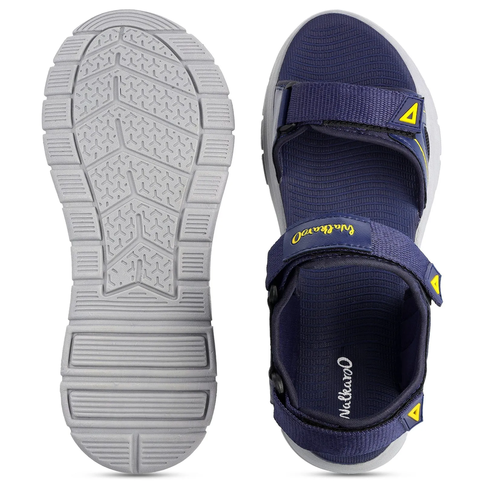 Walkaroo Men Sandals  - WC4373 Navy Blue Grey