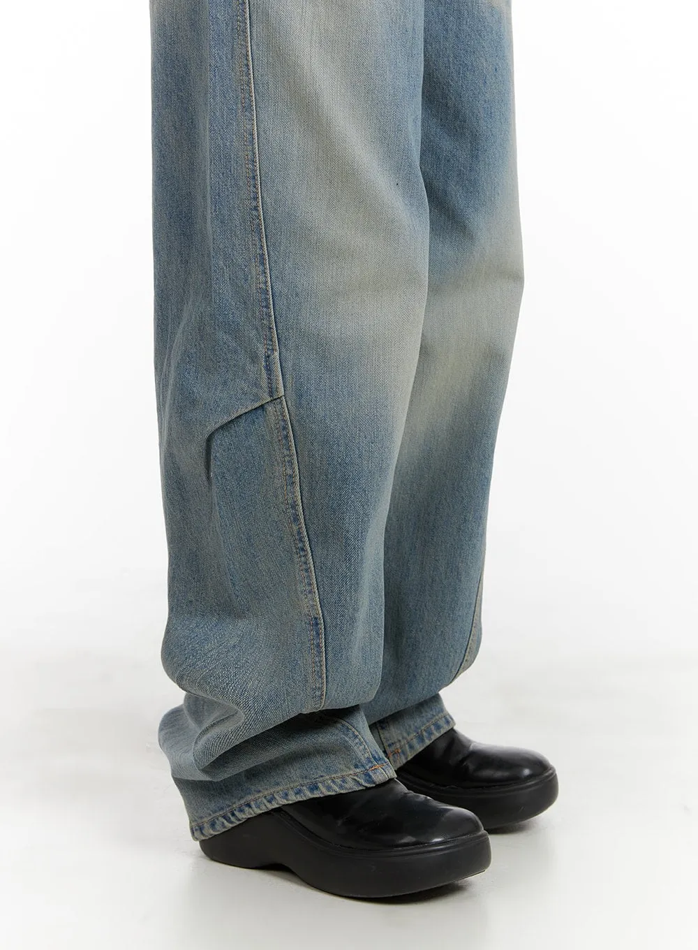 Washed Baggy Jeans CA404