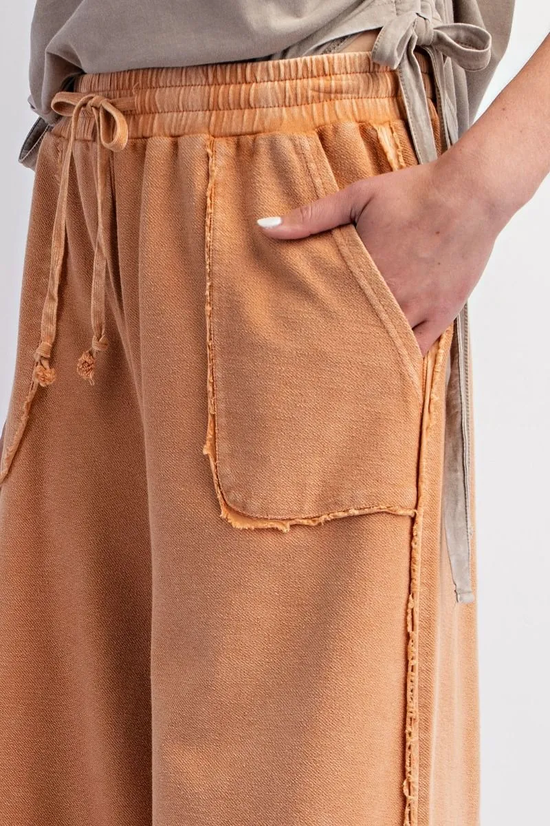 Wide Leg Palazzo Pants in Cinnamon