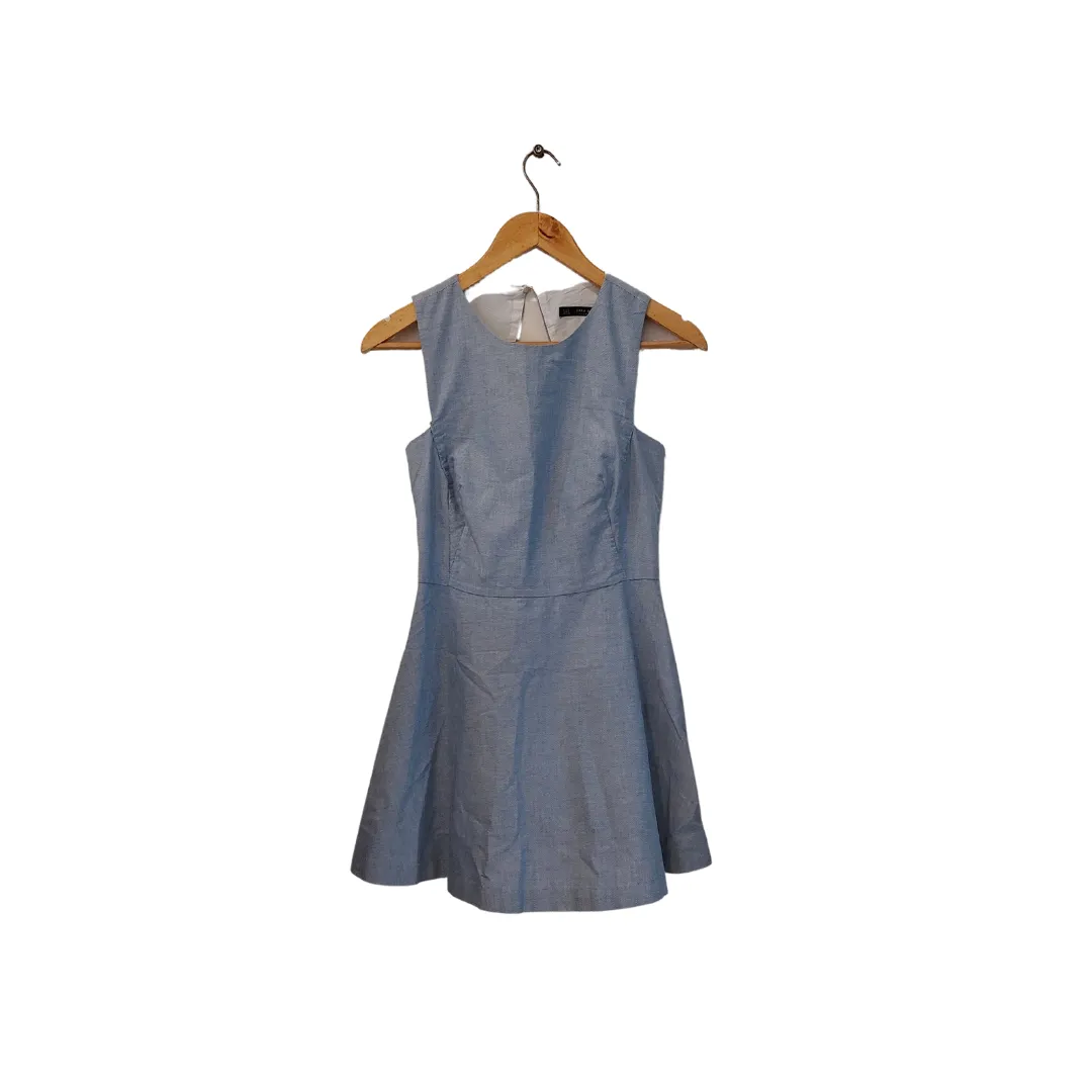 ZARA Light Blue Cut-out Back Short Dress | Gently Used |