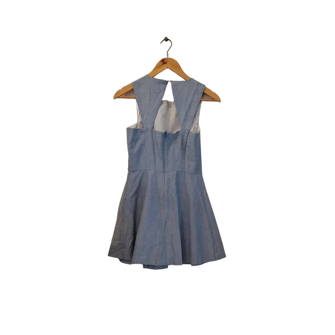 ZARA Light Blue Cut-out Back Short Dress | Gently Used |